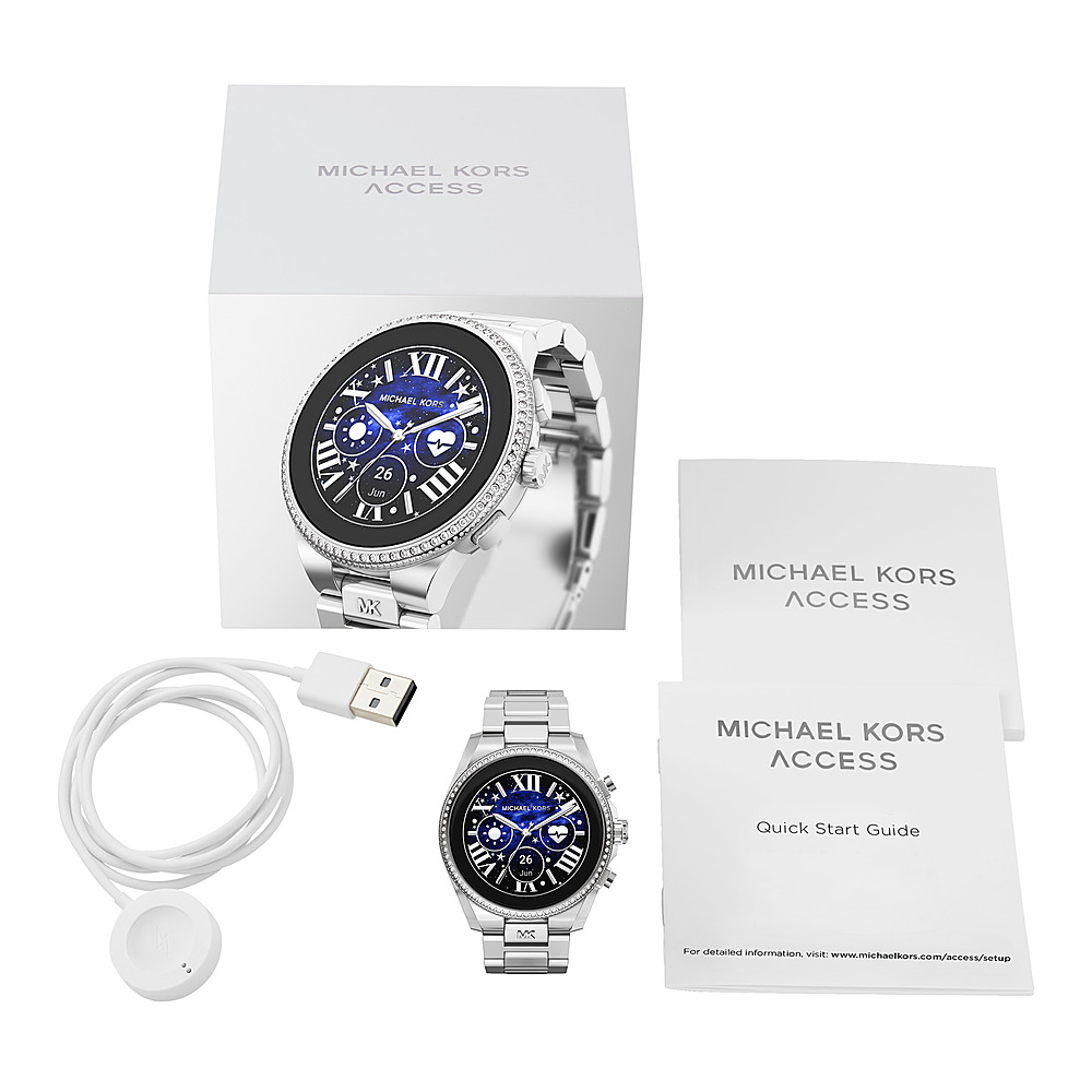 Best Buy: Michael Kors Gen 6 Camille Stainless Steel Smartwatch Silver ...