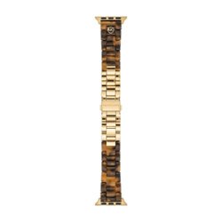 Michael Kors - Tortoise Acetate and Gold-Tone Stainless Steel Band for Apple Watch, 38/40/41mm - Tortoise with Gold - Angle_Zoom