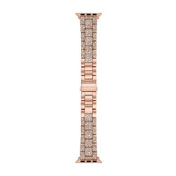 Michael Kors - Stainless Steel and Pave Band for Apple Watch, 38/40/41mm - Rose Gold-Tone - Angle_Zoom