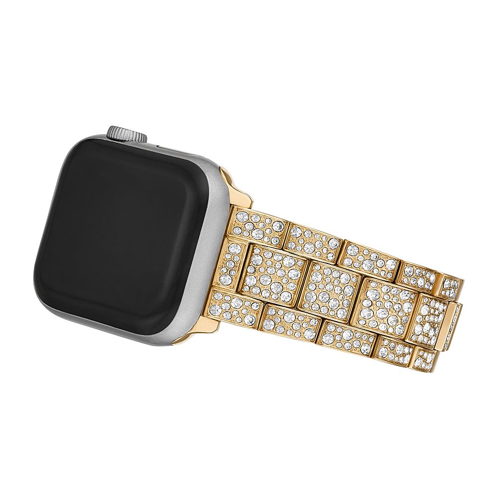 Michael Kors Stainless Steel and Pave Band for Apple Watch, 38/40/41mm  Gold-Tone MKS8041 - Best Buy