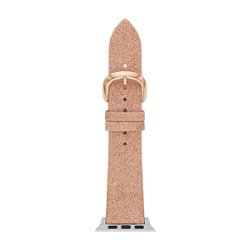 kate spade new york - glitter leather band for apple watch 38/40/41mm - Rose Gold - Angle_Zoom