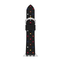 kate spade new york - black multicolor dot silicone band for apple watch 38/40/41mm - Black Multi Dot - Angle_Zoom