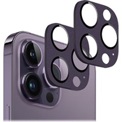 SaharaCase - ZeroDamage Camera Lens Protector for Apple iPhone 14 Pro and iPhone 14 Pro Max (2-Pack) - Purple - Angle_Zoom