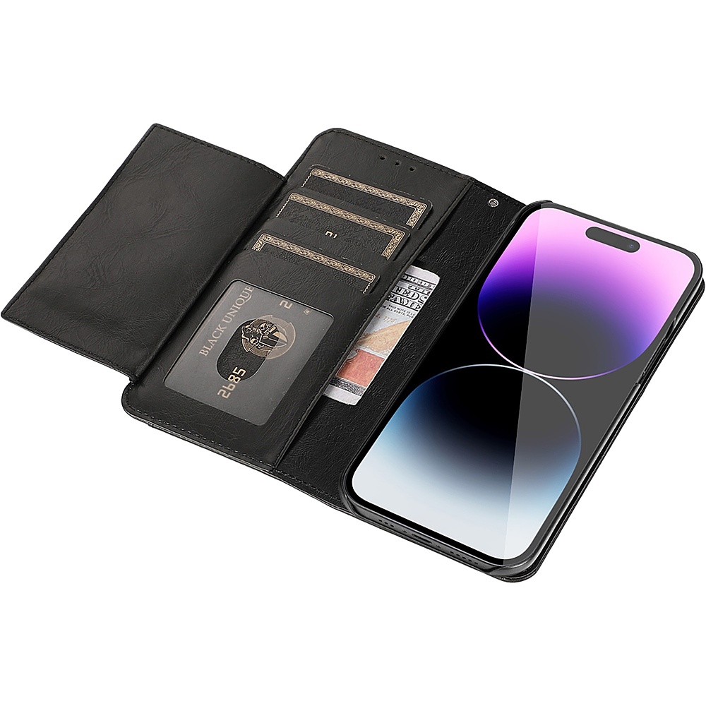 SaharaCase - Folio Wallet Case for Apple iPhone 14 Pro Max - Black