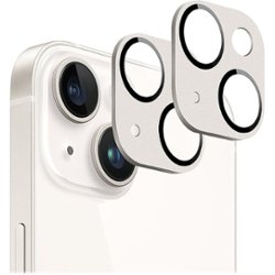 SaharaCase - ZeroDamage Camera Lens Protector for Apple iPhone 14 and iPhone 14 Plus (2-Pack) - Starlight - Angle_Zoom