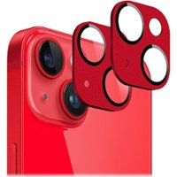 SaharaCase - ZeroDamage Camera Lens Protector for Apple iPhone 14 and iPhone 14 Plus (2-Pack) - Red - Angle_Zoom