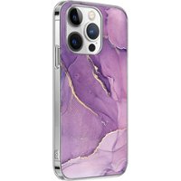 SaharaCase - Marble Series Case for Apple iPhone 14 Pro Max - Purple Marble - Angle_Zoom