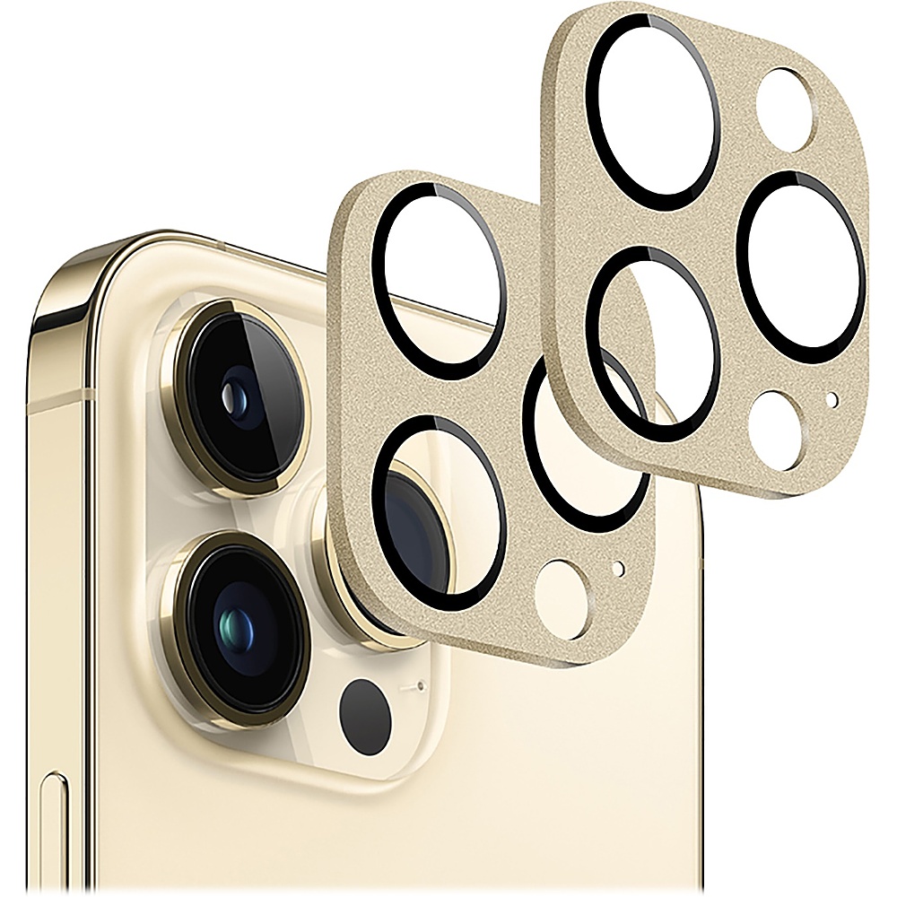 iPhone 14 Pro Max Camera Lens Protector - Glitter Gold - Fits any
