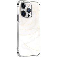 SaharaCase - Marble Series Case for Apple iPhone 14 Pro Max - White Marble - Angle_Zoom