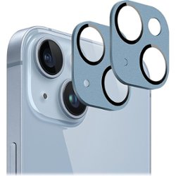SaharaCase - ZeroDamage Camera Lens Protector for Apple iPhone 14 and iPhone 14 Plus (2-Pack) - Blue - Angle_Zoom