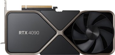 NVIDIA - GeForce RTX 4090 24GB GDDR6X Graphics Card - Titanium and black - Front_Zoom