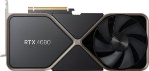 NVIDIA - GeForce RTX 4080 16GB GDDR6X Graphics Card - Titanium and black - Front_Zoom