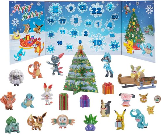 Pokémon Advent Calendar, Celebrate the holidays in an exciting new way  with the Pokémon 24-Pack Holiday Calendar! The Holiday Calendar contains 24  pieces and includes 18 2”, By Jazwares
