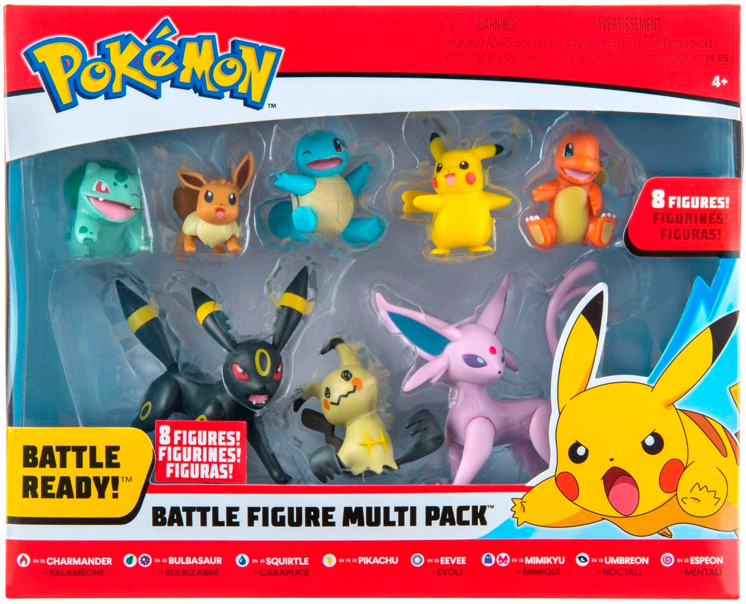 Jazwares Pokemon 2-in Battle Figure Multipack Set 8-Pack
