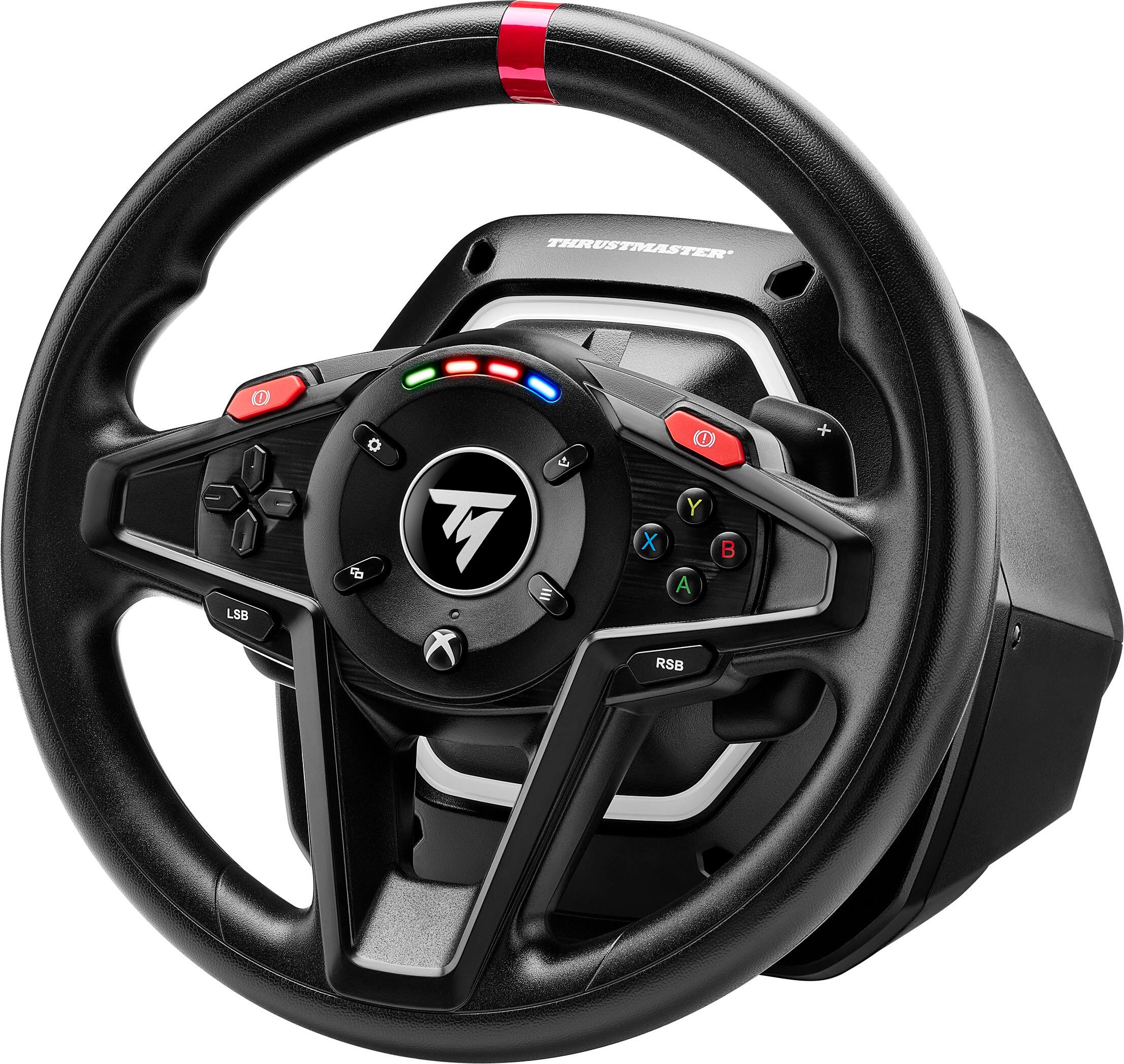 Angle. Thrustmaster - T128 Racing Wheel for Xbox One, Xbox X|S, and PC - Black.