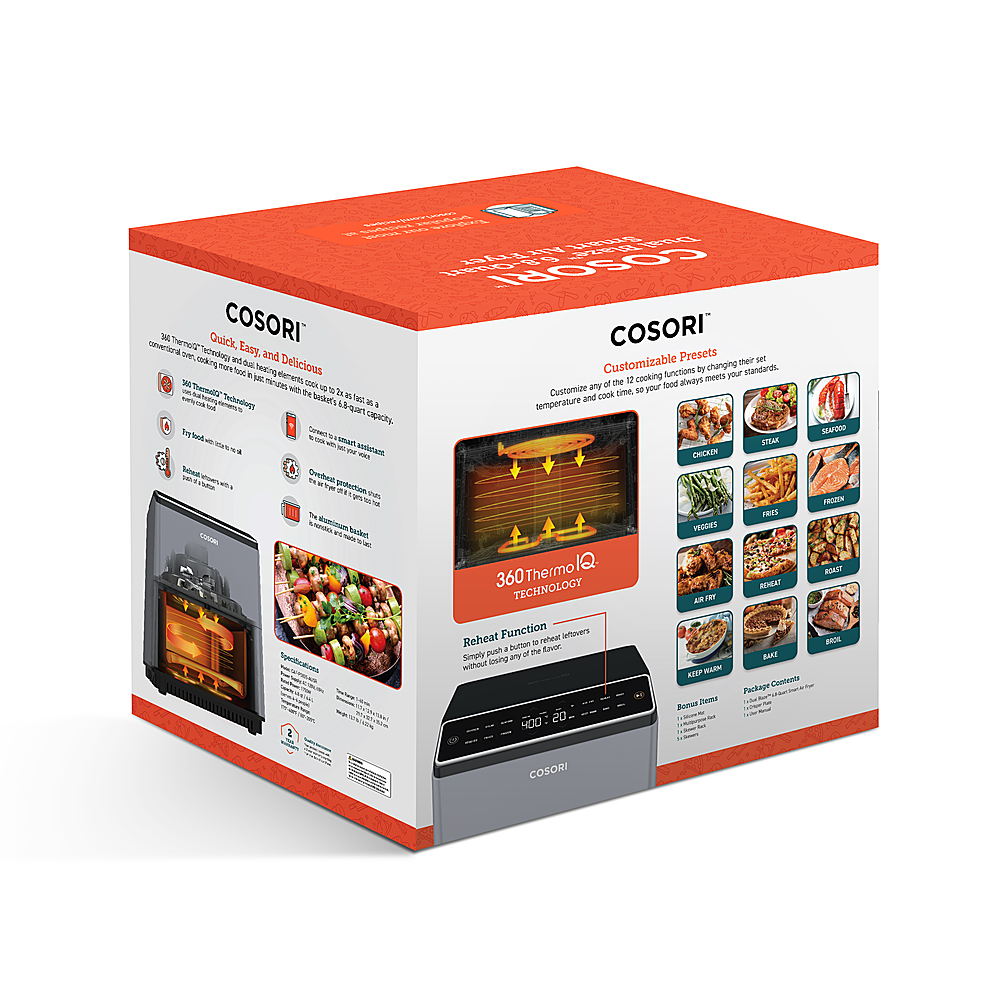 COSORI Pro II 5.8-Quart Smart Air Fryer Dark Gray KAAPAFCSSUS0088Y - Best  Buy