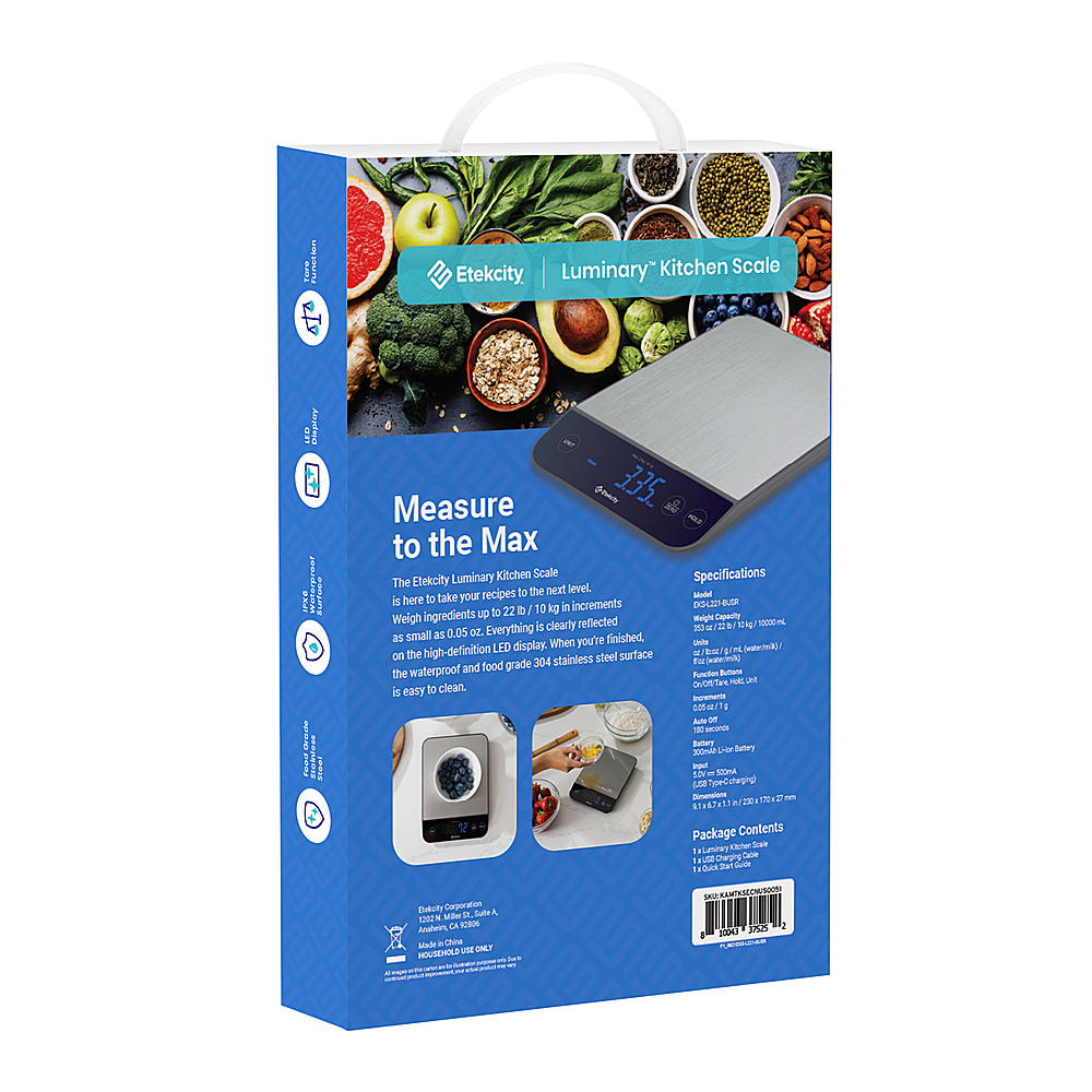 Best Buy: Etekcity Smart Nutrition Scale Silver KAMTNSECSUS0003