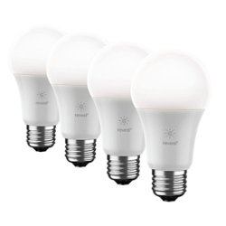 General Electric - CYNC Reveal A19 Bluetooth/Wi-Fi Smart LED Light Bulb 4 Pack - Front_Zoom