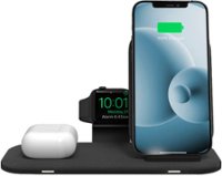 mophie - Wireless Charging Stand+ 3-In-1 - Black - Front_Zoom