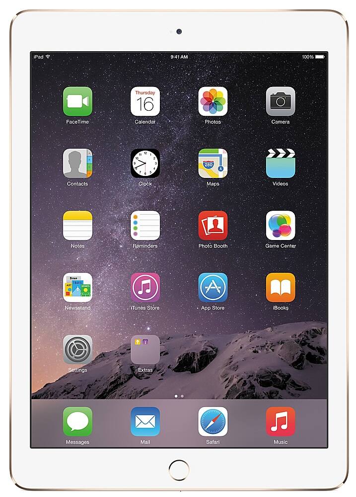 Front. Apple - Pre-Owned 7.9-Inch iPad Mini (3rd Generation) with Wi-Fi - 128GB - Gold.