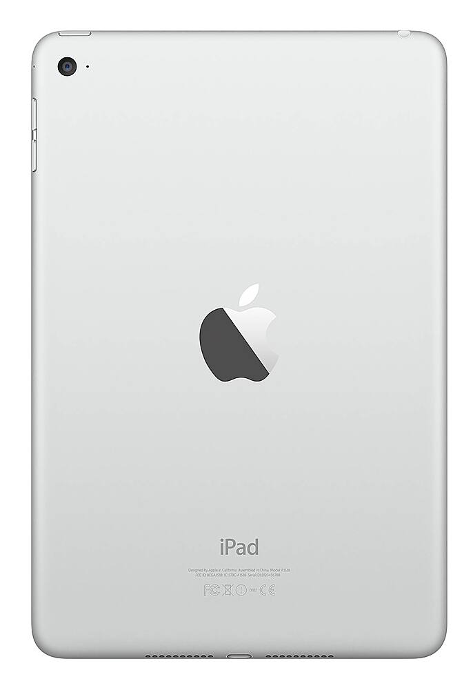 Angle. Apple - Pre-Owned 7.9-Inch iPad Mini (4th Generation) with Wi-Fi/Cellular LTE - 32GB - Silver.
