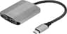 Insignia™ - USB-C to Dual 4K HDMI Adapter - Gray