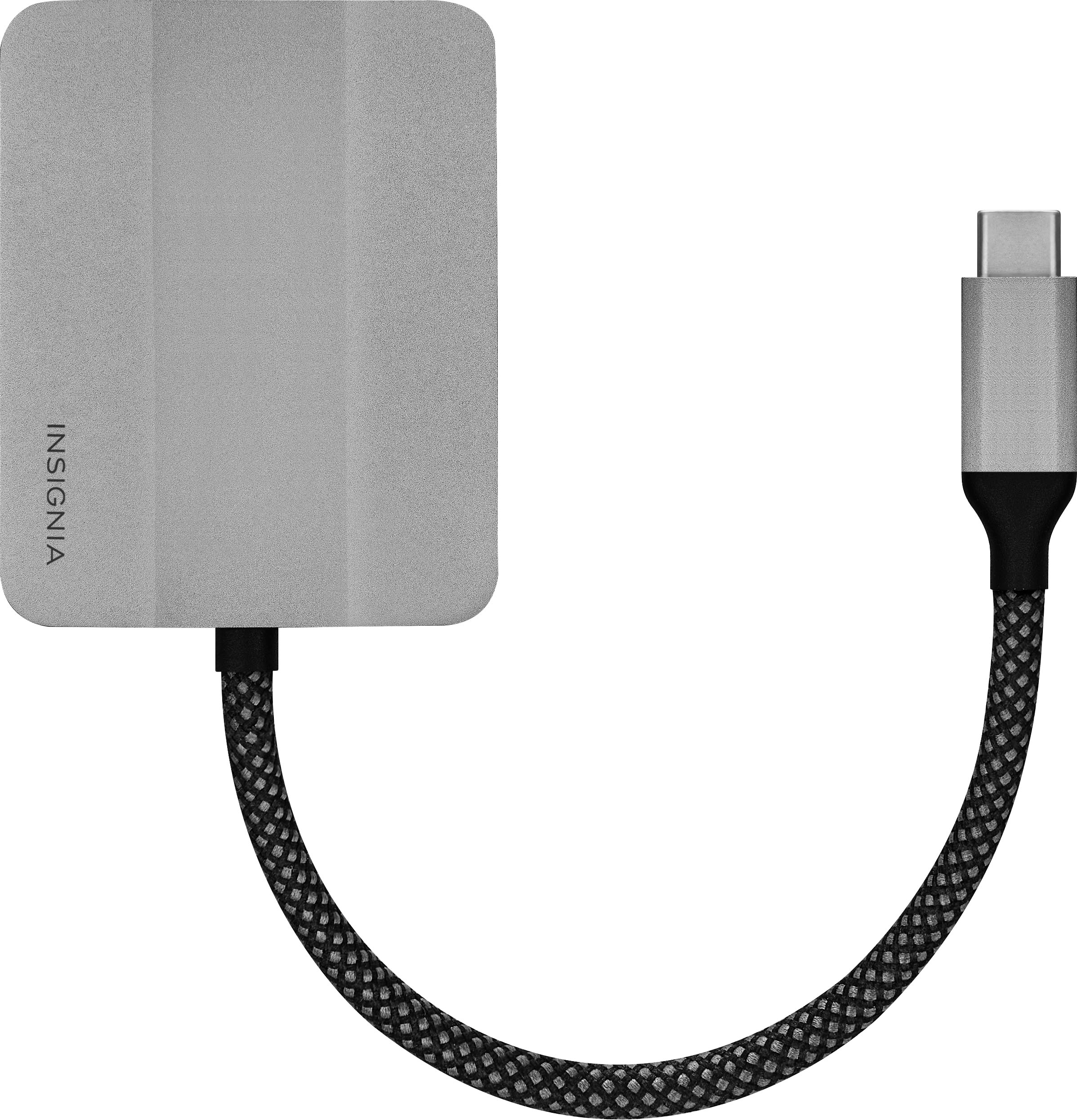 Left View: Best Buy essentials™ - USB to VGA Adapter - White