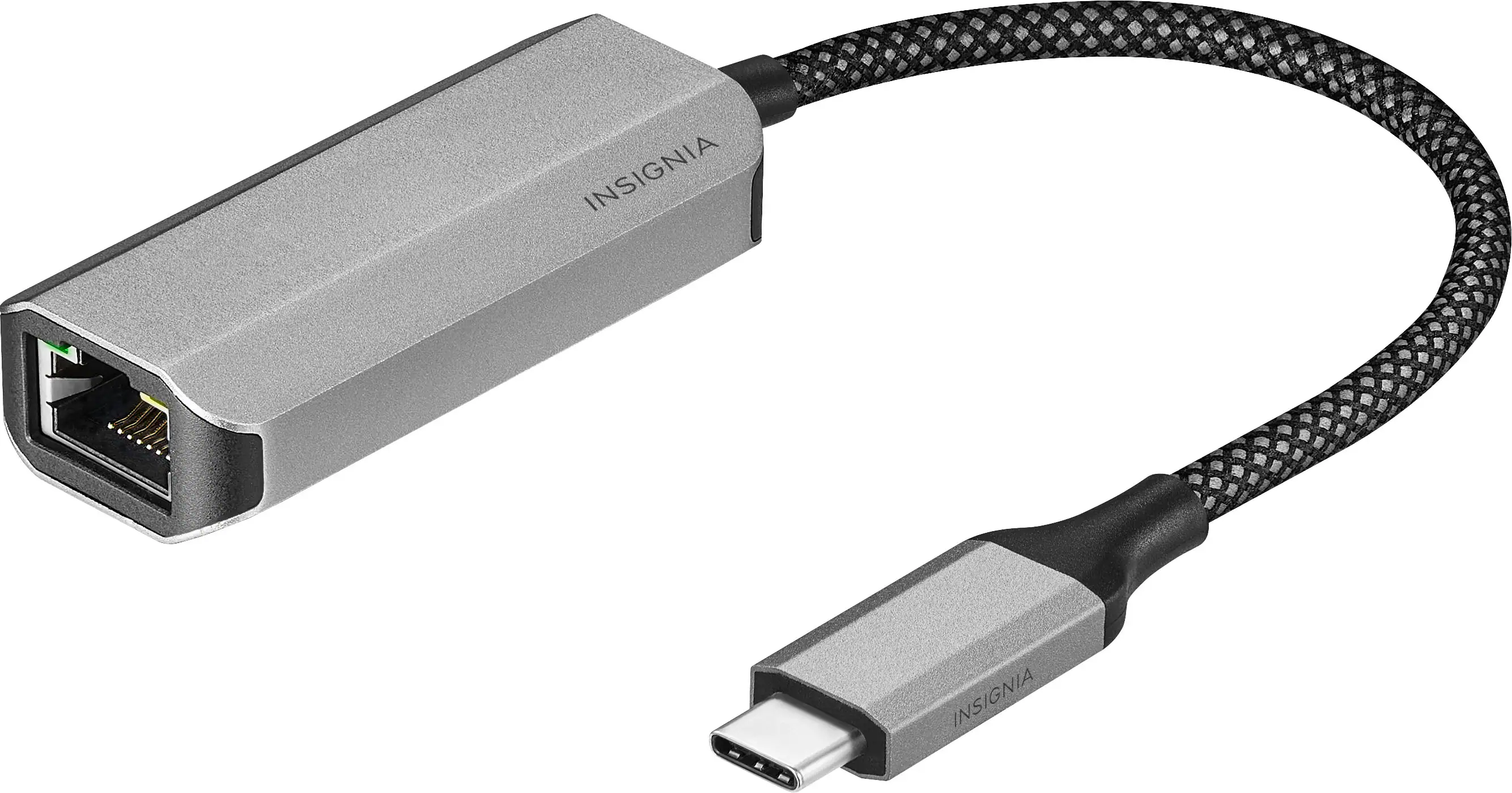 Insignia™ - USB-C to Ethernet Adapter - Black