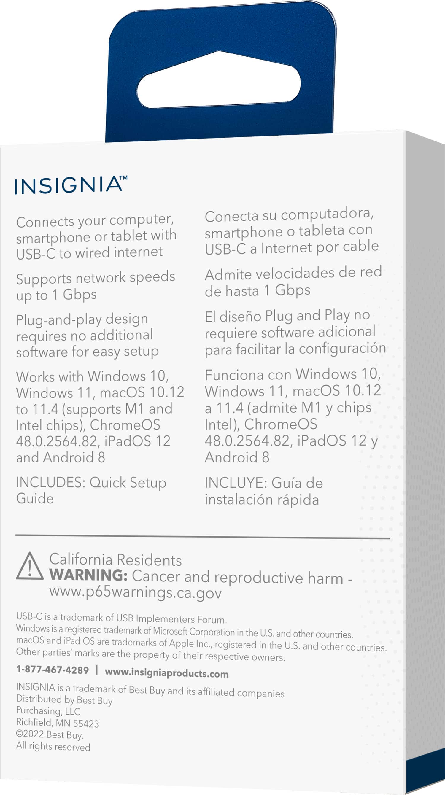 Alt View 13. Insignia™ - USB-C to Ethernet Adapter - Black.