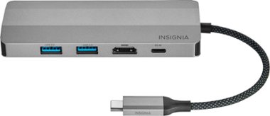 Insignia™ - 7-Port USB-C Hub - Gray - Front_Zoom