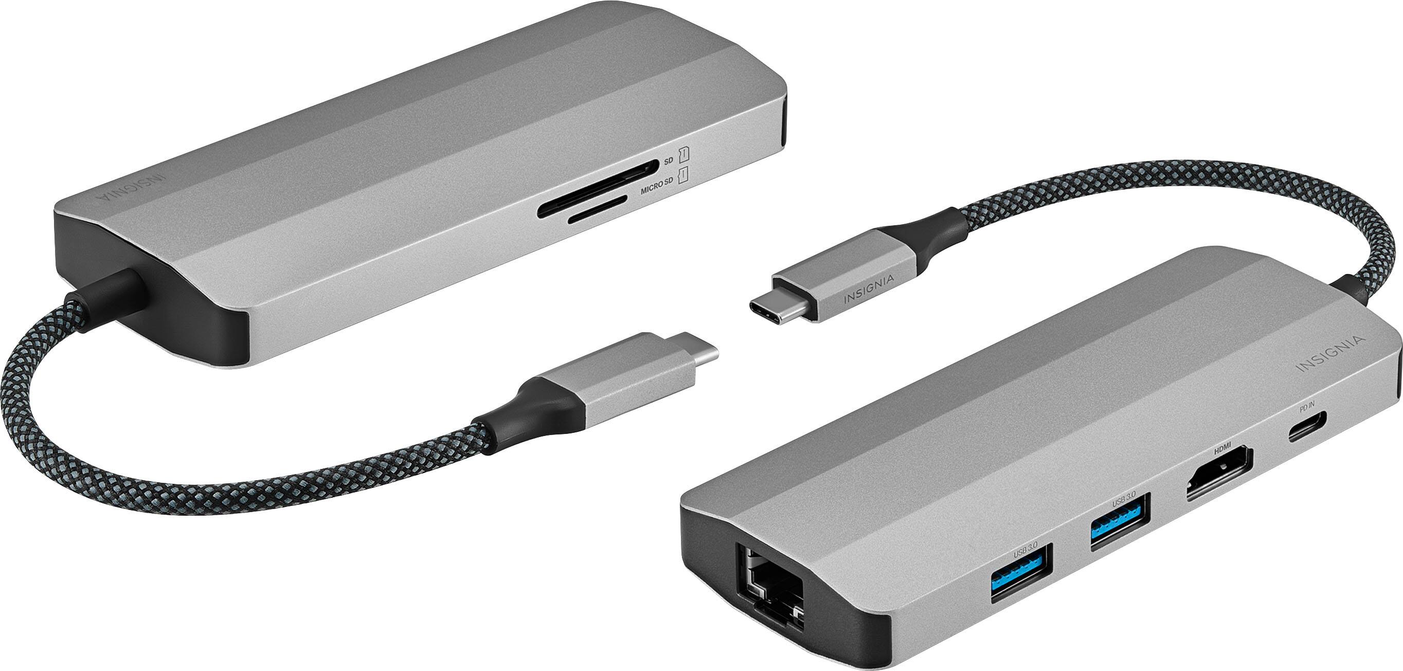 Alt View 15. Insignia™ - 7-Port USB-C Hub - Gray.