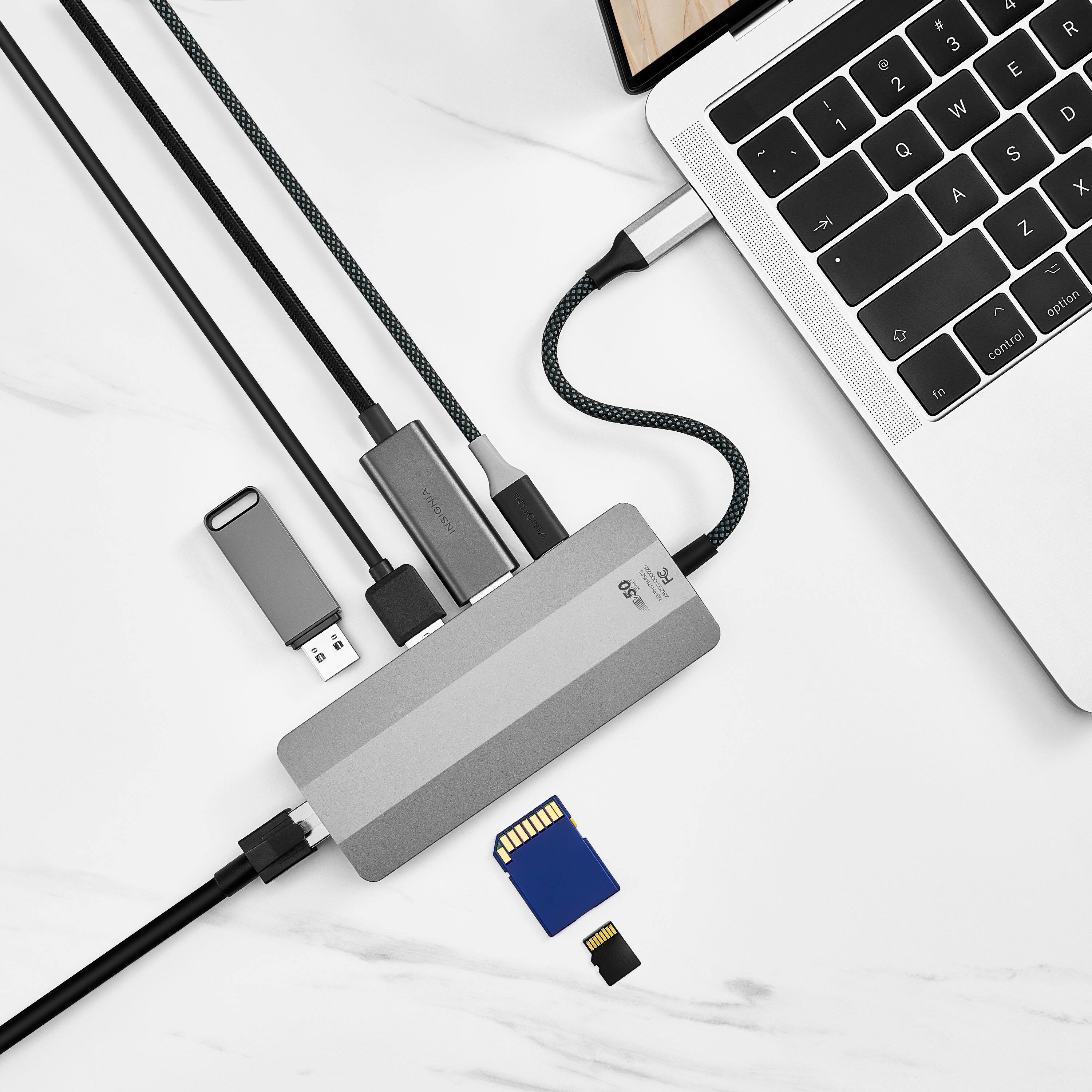 Alt View 16. Insignia™ - 7-Port USB-C Hub - Gray.