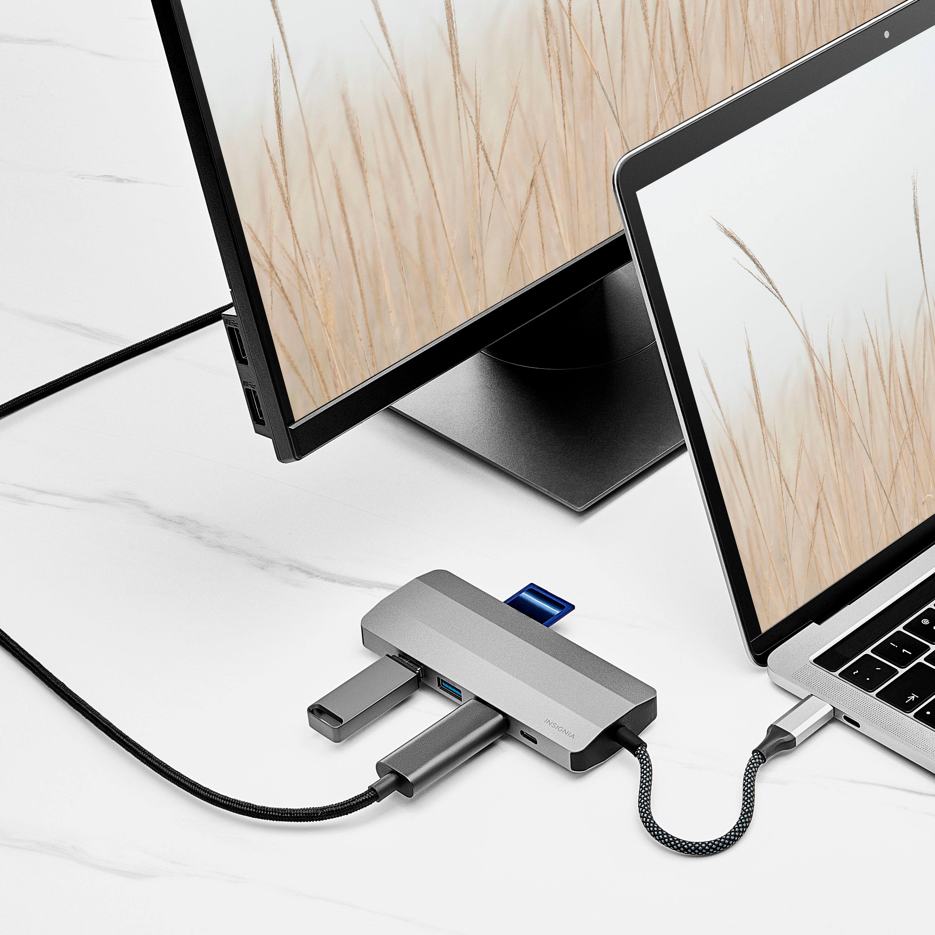 Alt View 18. Insignia™ - 7-Port USB-C Hub - Gray.