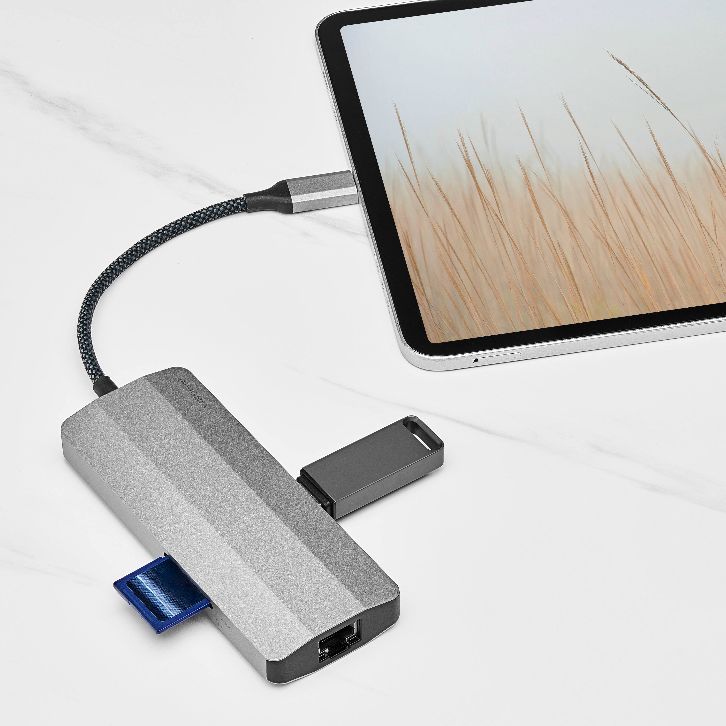 Alt View 19. Insignia™ - 7-Port USB-C Hub - Gray.