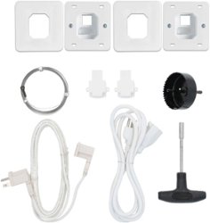 Sanus - On-Wall Cable Concealer High Capacity Cord Cover Kit for Mounted TVs (Holds Up to 6 Cables) - White 6537745