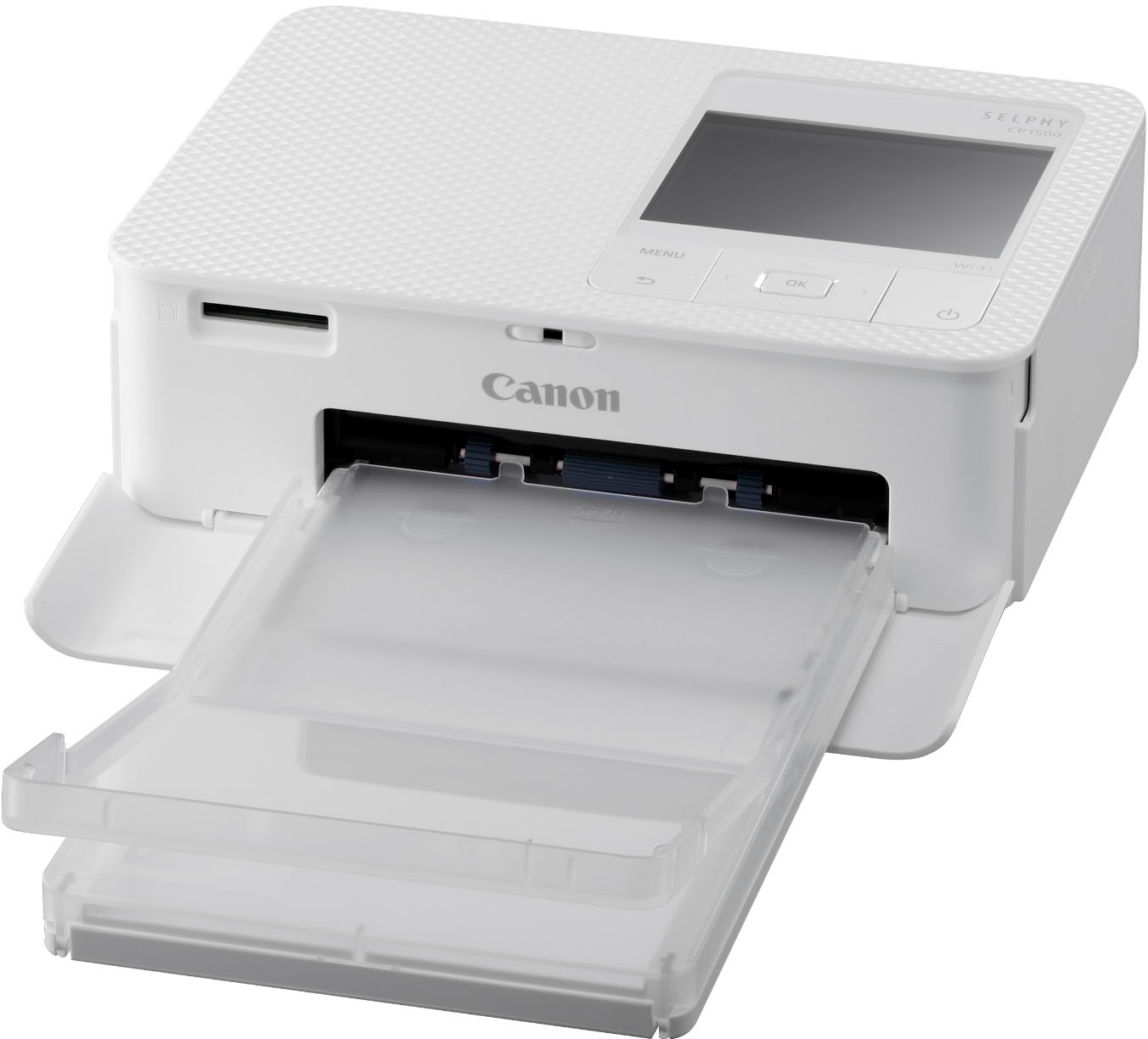 Angle View: Canon - SELPHY CP1500 Wireless Compact Photo Printer - White