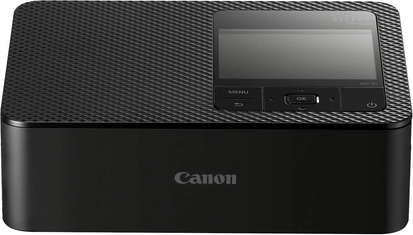Left. Canon - SELPHY CP1500 Wireless Compact Photo Printer - Black.