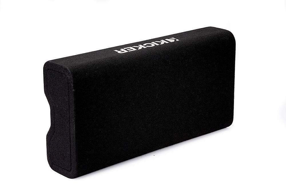 Angle. KICKER - CompRT Down-Firing 8” Dual-Voice-Coil 2-Ohm Loaded Subwoofer Enclosure - Black.