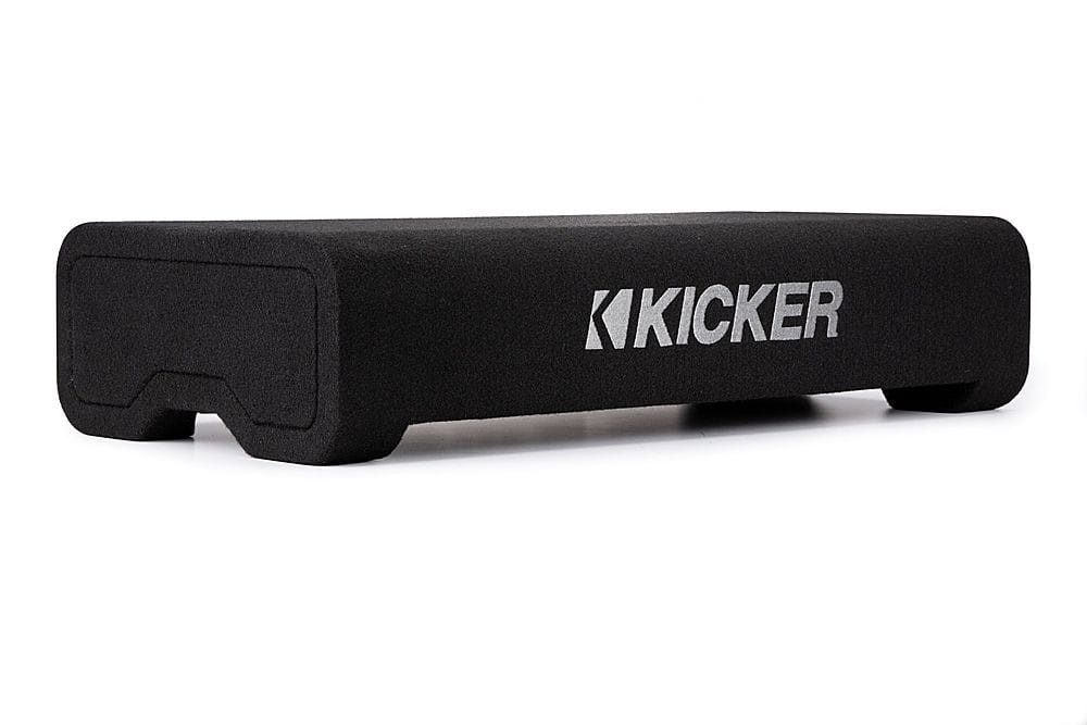 Alt View 15. KICKER - CompRT Down-Firing 8” Dual-Voice-Coil 2-Ohm Loaded Subwoofer Enclosure - Black.