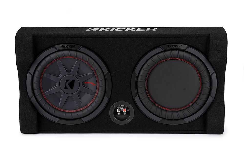 KICKER Down-Firing 10” Dual-Voice-Coil 2-Ohm Loaded Subwoofer Enclosure Black 48TRTP102 - Best Buy