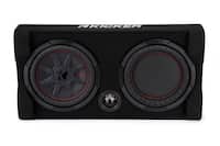 Front. KICKER - CompRT Down-Firing 10” Dual-Voice-Coil 2-Ohm Loaded Subwoofer Enclosure - Black.