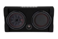 Front Zoom. KICKER - CompRT Down-Firing 10” Dual-Voice-Coil 2-Ohm Loaded Subwoofer Enclosure - Black.