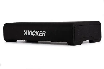 KICKER - CompRT Down-Firing 12” Dual-Voice-Coil 2-Ohm Loaded Subwoofer Enclosure - Black