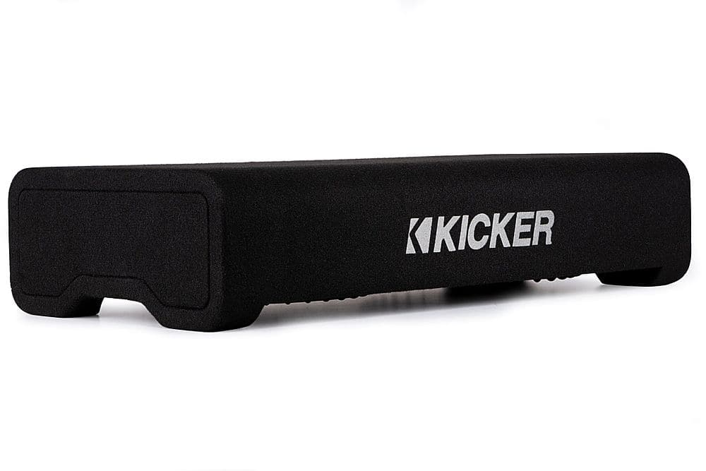 Alt View 13. KICKER - CompRT Down-Firing 12” Dual-Voice-Coil 2-Ohm Loaded Subwoofer Enclosure - Black.