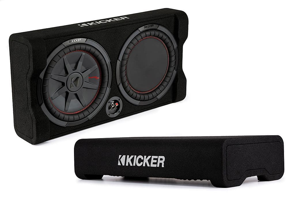 Alt View 16. KICKER - CompRT Down-Firing 12” Dual-Voice-Coil 2-Ohm Loaded Subwoofer Enclosure - Black.