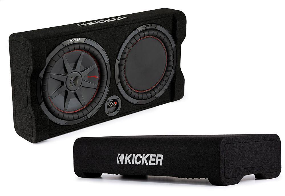 Alt View 16. KICKER - CompRT Down-Firing 12” Dual-Voice-Coil 2-Ohm Loaded Subwoofer Enclosure - Black.