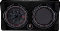 KICKER - CompRT Down-Firing 12” Dual-Voice-Coil 2-Ohm Loaded Subwoofer Enclosure - Black - Front_Zoom