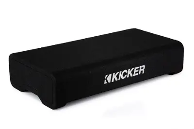 KICKER - CompRT Down-Firing 12” Dual-Voice-Coil 2-Ohm Loaded Subwoofer Enclosure - Black