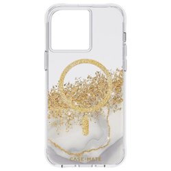 Case-Mate - Antimicrobial Hardshell Case with MagSafe for Apple iPhone 14 Pro Max - Karat Marble - Front_Zoom