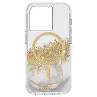 Case-Mate - HardsAntimicrobial Hardshell Case with MagSafe for Apple iPhone 14 Pro - Karat Marble - Front_Zoom